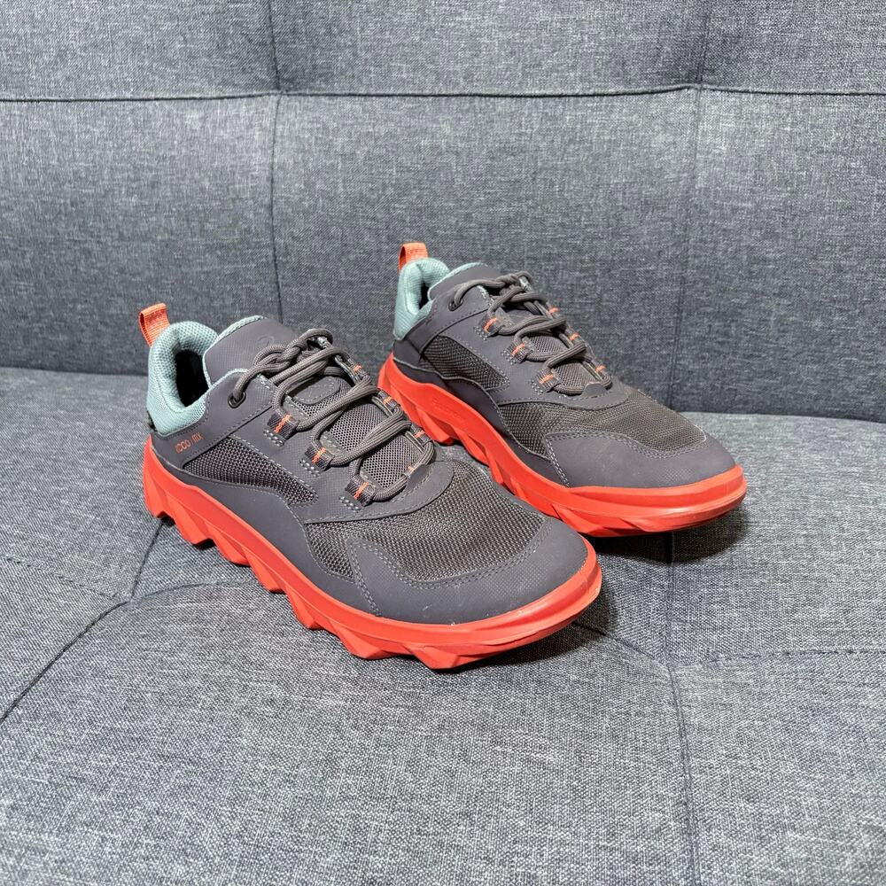 Ecco Show Women US 8-8.5 Gray Orange MX Low GTX Hiking Trail Outdoors Sneaker